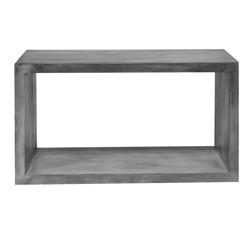 Keli 52 Inch Mango Wood Sideboard Console Table, Open Cube, 1 Shelf