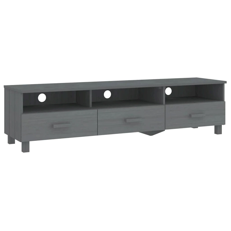 vidaXL TV Stand TV Console Sideboard TV Unit Cupboard HAMAR Solid Wood Pine - 62.2x15.7x15.7