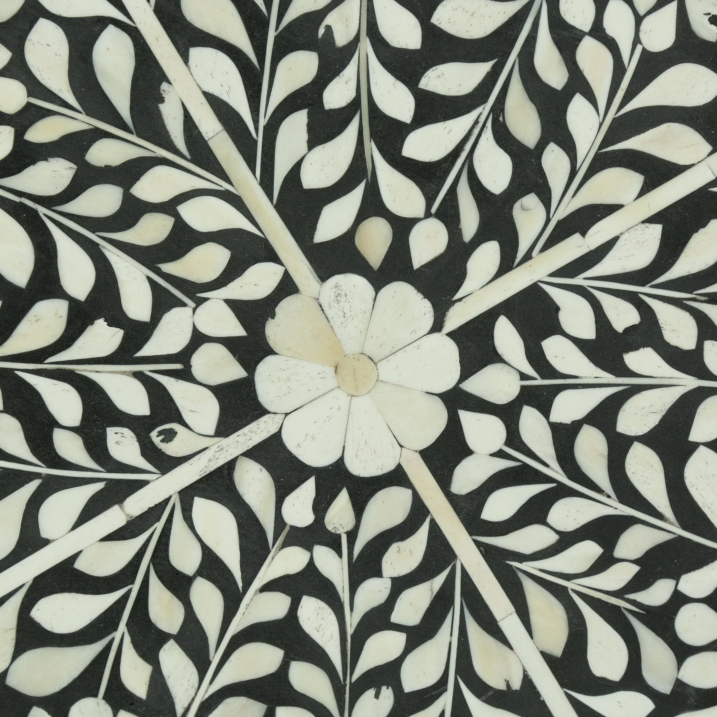 Boho Handcrafted Mango Wood Coffee Table, Natural and Black - NH064413