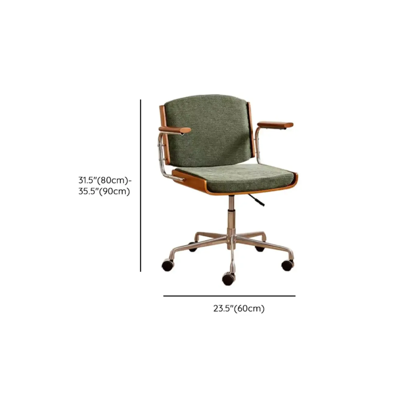 Modern Green Fabric Ergonomic Swivel Office Chair