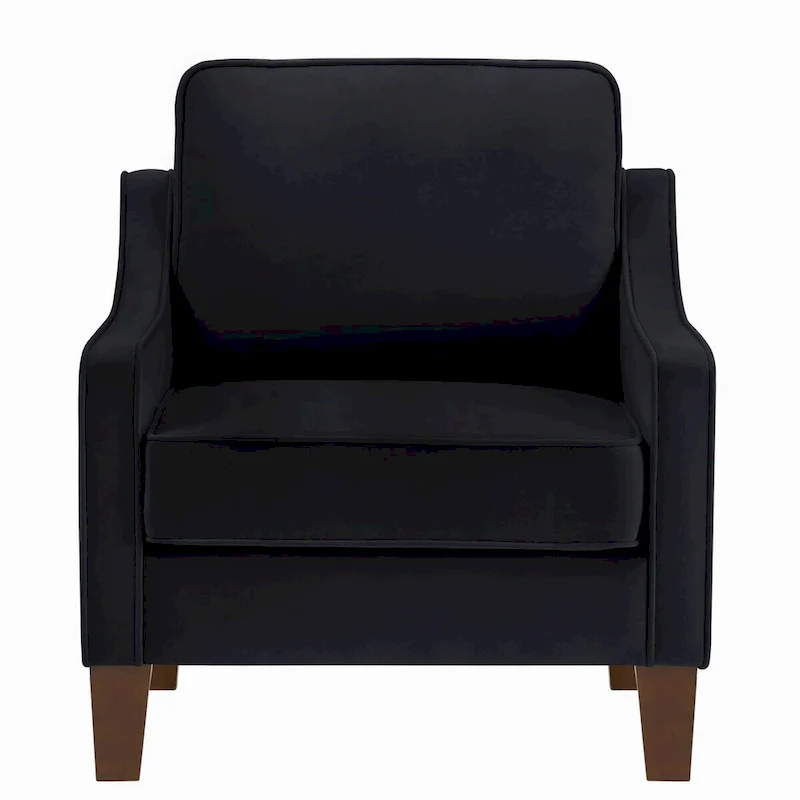 Armchair,Living Room Single Seat Sofa Chair with Wooden Legs,Upholstered Velvet Accent Chair