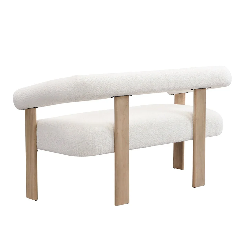 Loft Round armrest loveseat Rubber Wood