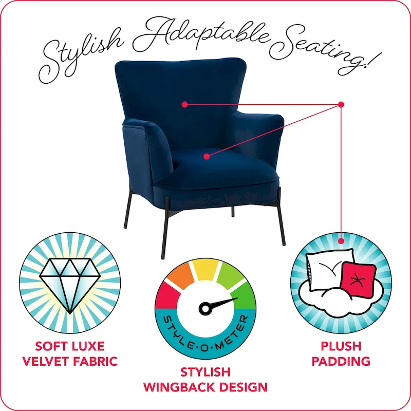 Eliana Modern Wingback Accent Chair