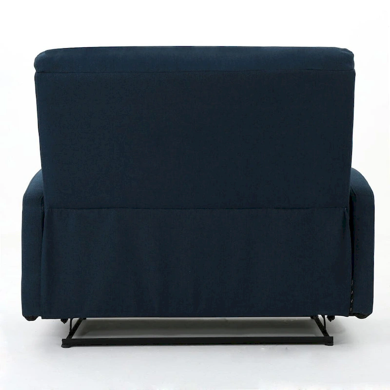 Modern Fabric Double Seat Recliner Chair with Plush Cushions by Christopher Knight Home