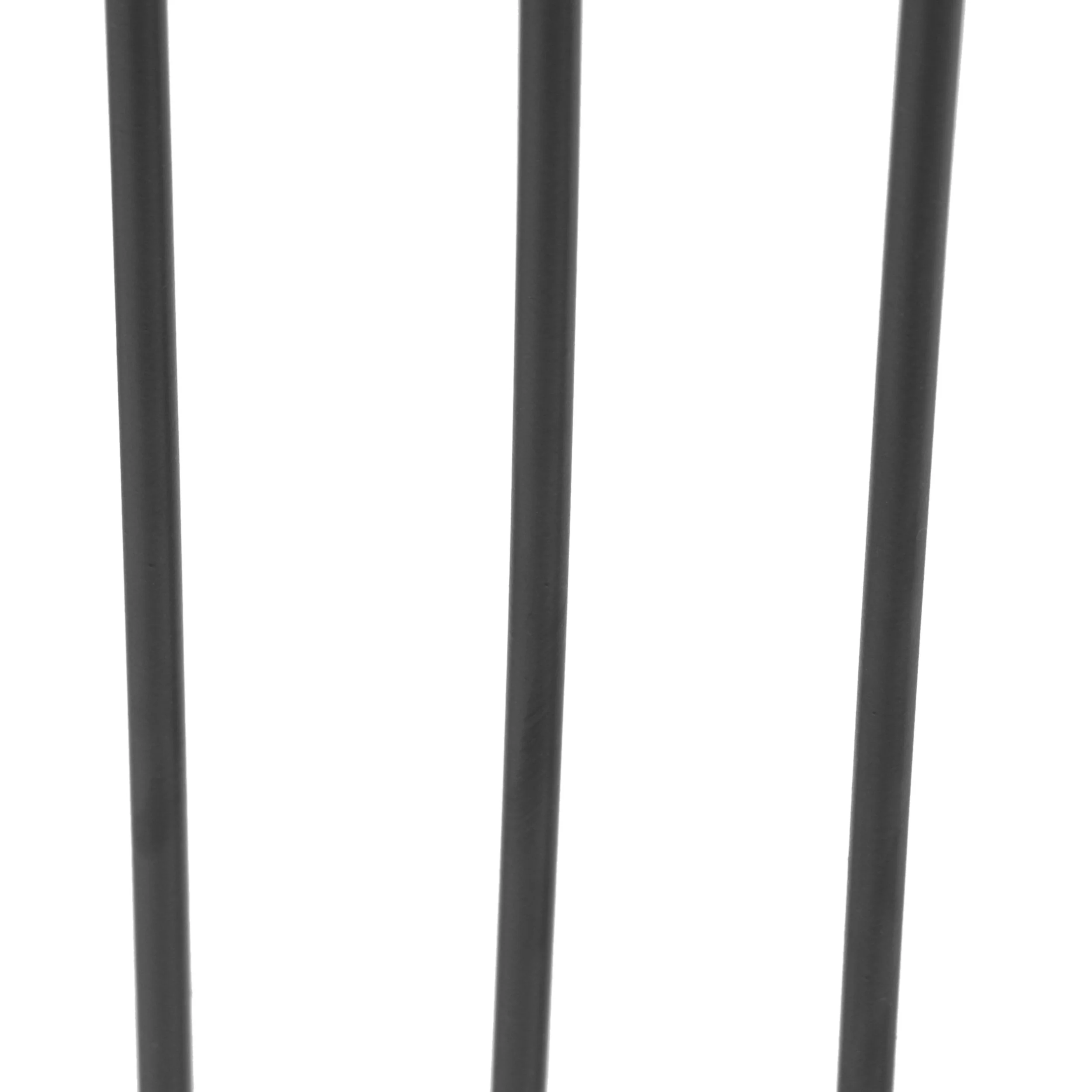 Contemporary Handcrafted Cage Side Table with Glass Top, Black and Clear - NH633513