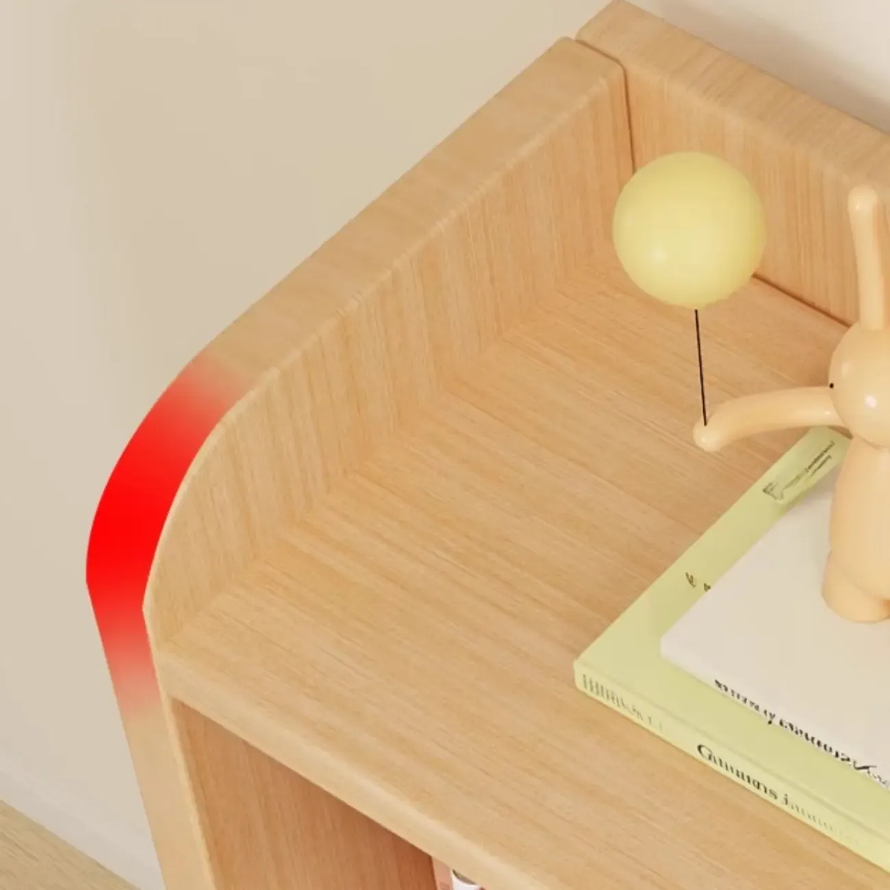 Natural Finish Durable Wooden 10-Cube Open Bookcase