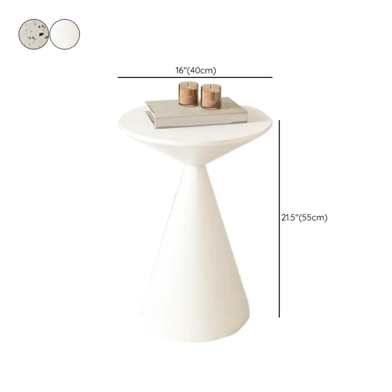 Modern Wood Coffee Table White Marble Base