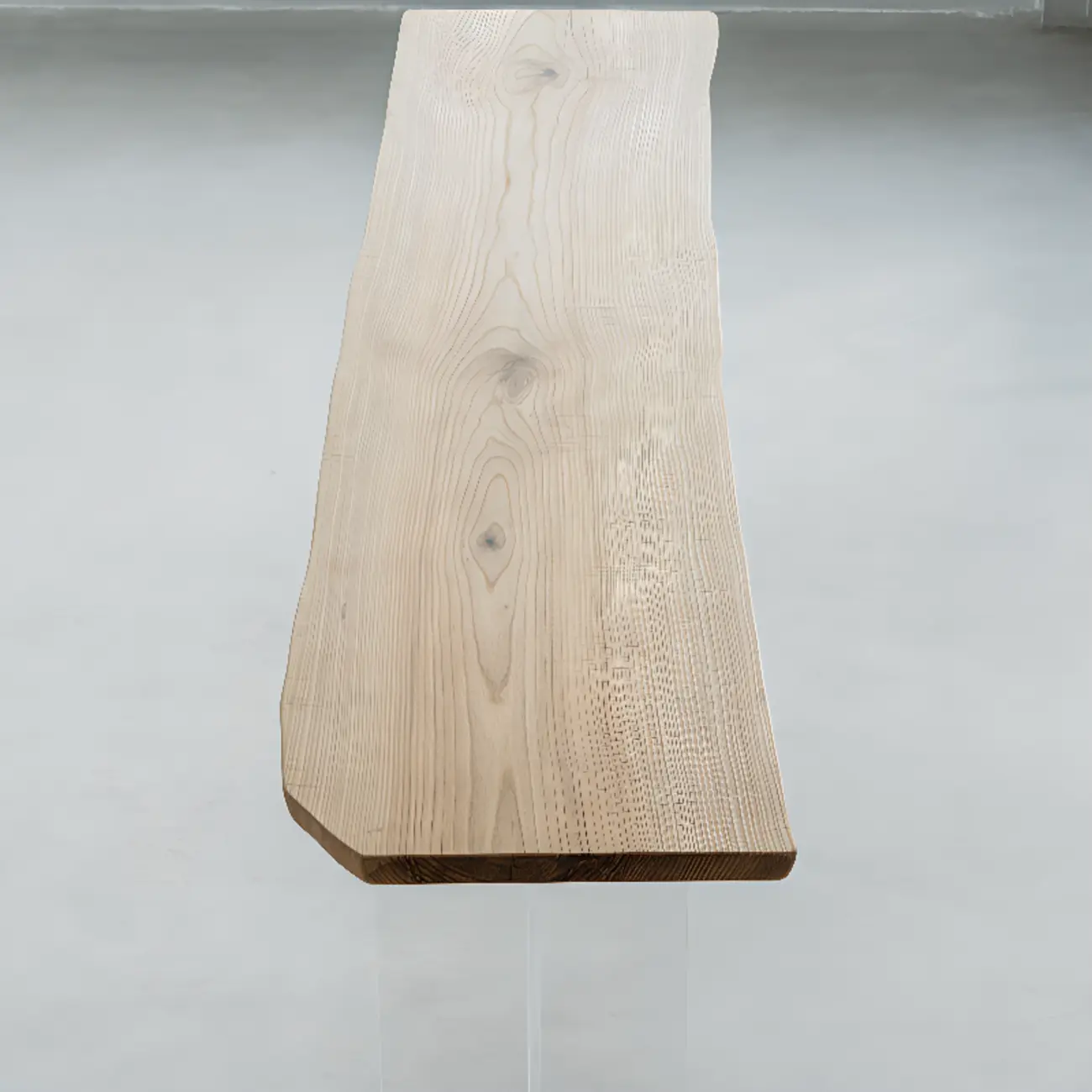 Scandinavian Clear Plastic Base Bar Tables with Wooden Top