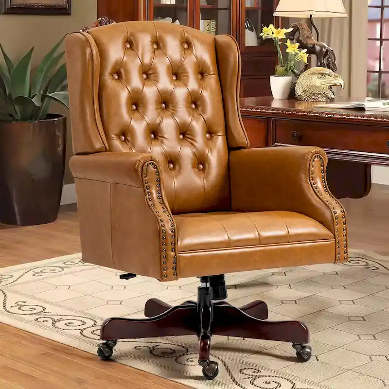 AVAWING Classic Executive Office Chair High Back Wingback Boss Chair