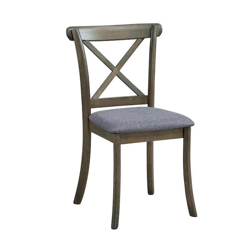 Wooden X Back Dining Chairs Set of 2