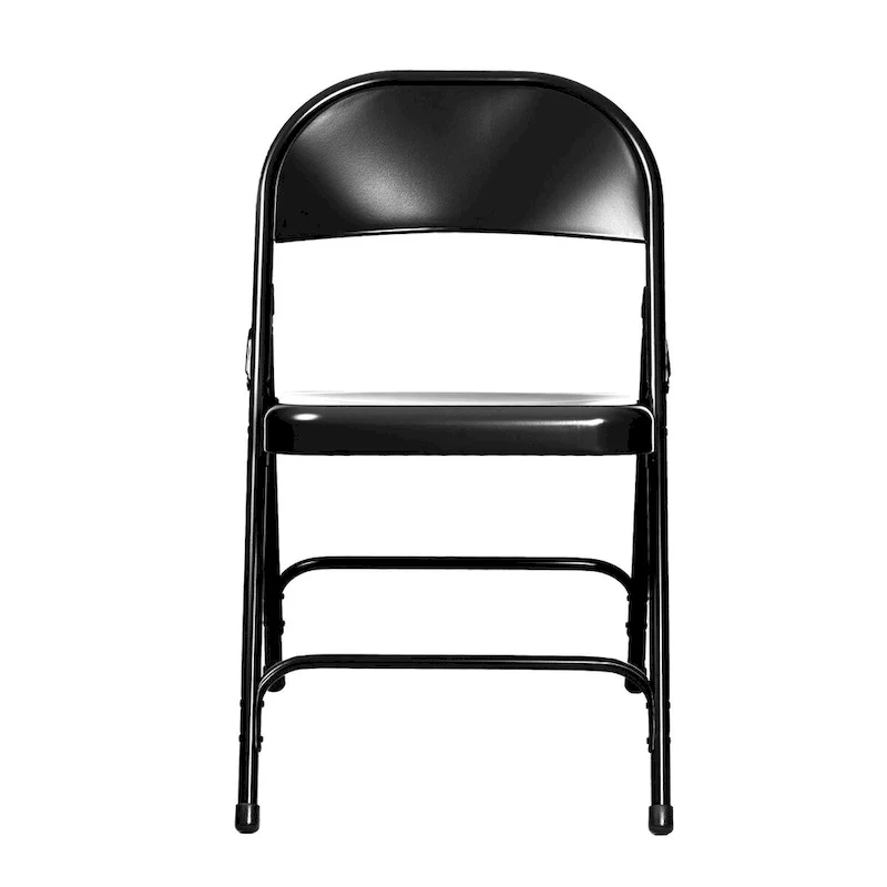 Bernadine Collection Metal Round-Backed Folding Chair, Pack of 4