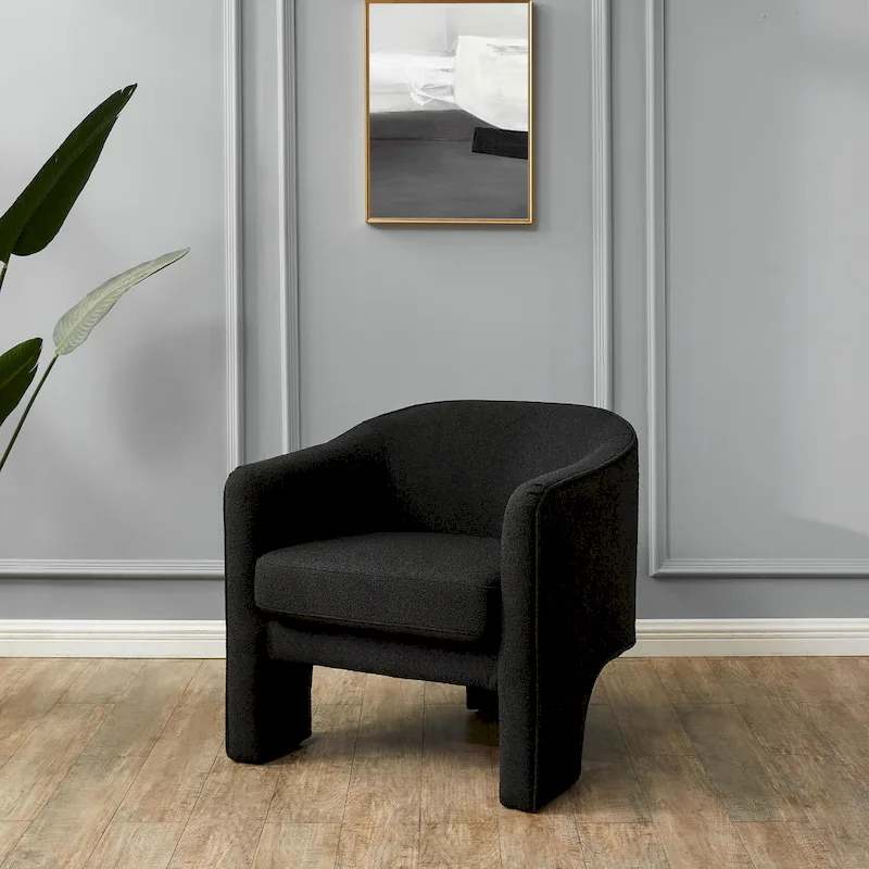 Evchen Velvet Accent Chair - 30 W x 28 L x 30 H