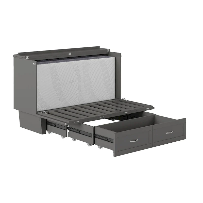 Queen Murphy Bed Chest with Mattress