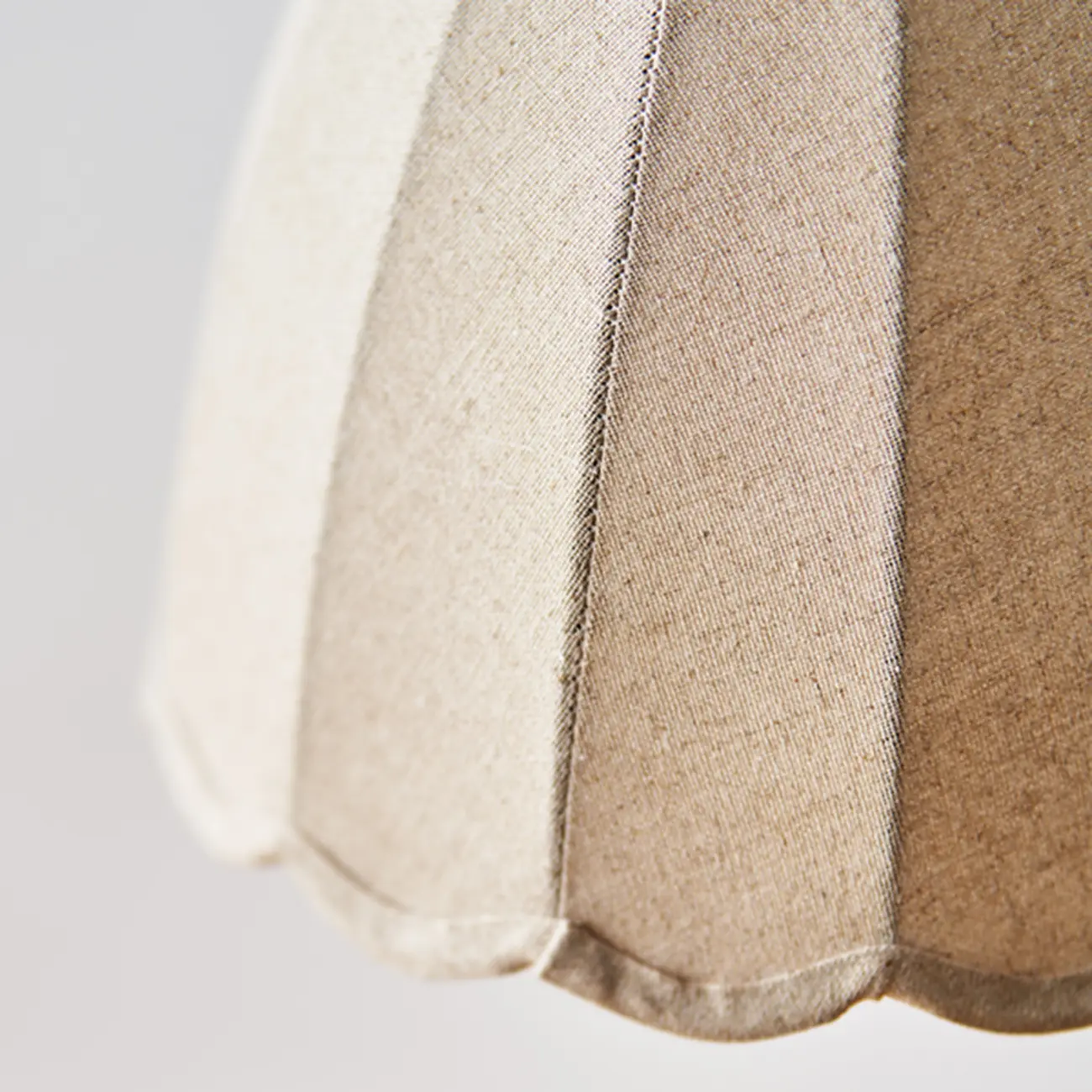 Beige Bell Shaped Fabric Pendant Light Hanging Fixture