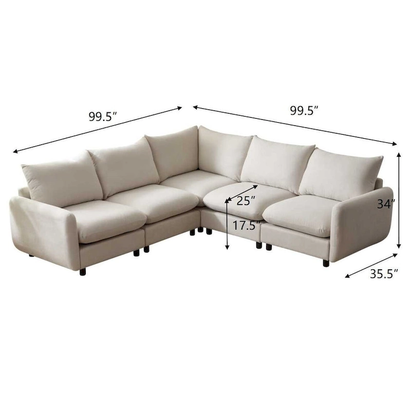 Christopher Knight Home - Evelyn Modern Modular Upholstery L-Shaped Sectional Sofa