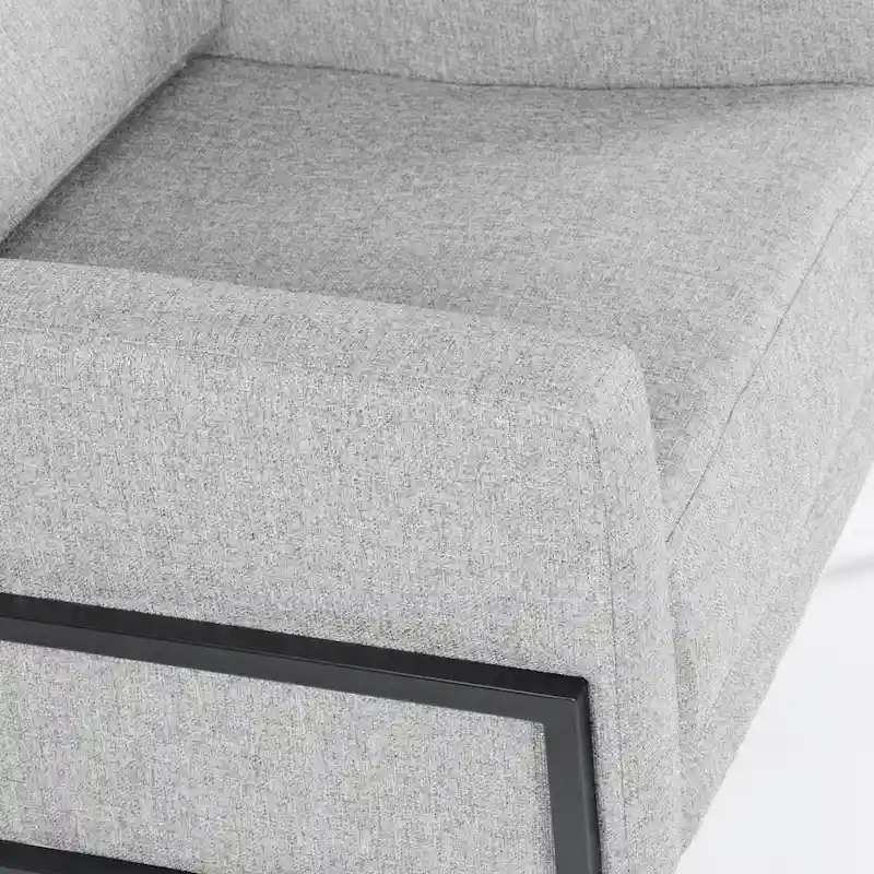 HomePop Modern Upholstered Club Chair w/Metal Frame