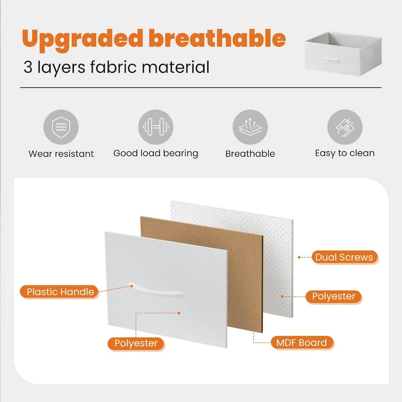 4-Drawers Dresser with Metal Frame and Wood Top