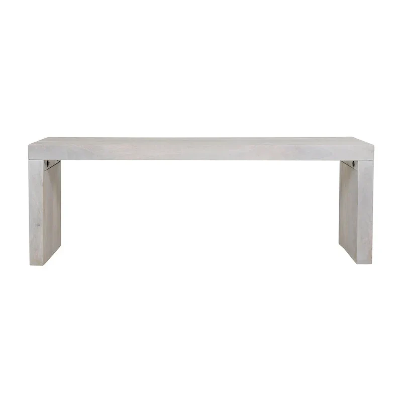 Karson White Sand Solid Wood Bench by East at Main