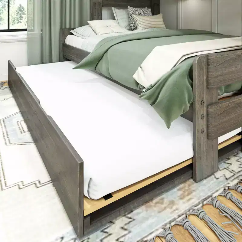Max & Lily Farmhouse Twin over Full Bunk Bed with Trundle