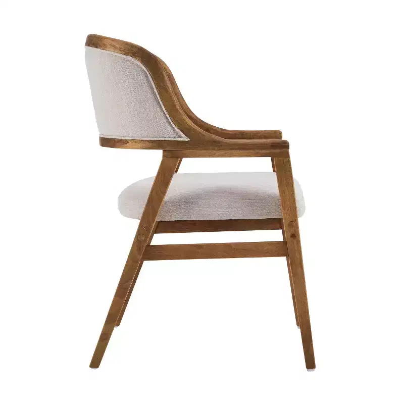 Christopher Knight Home Rosa Mid-Century Modern Rubberwood Upholstered Dining Chairs (Set of 2)