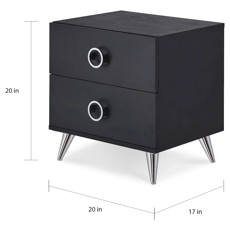 Urban Designs Vitalia Collection 2-Drawer Nightstand