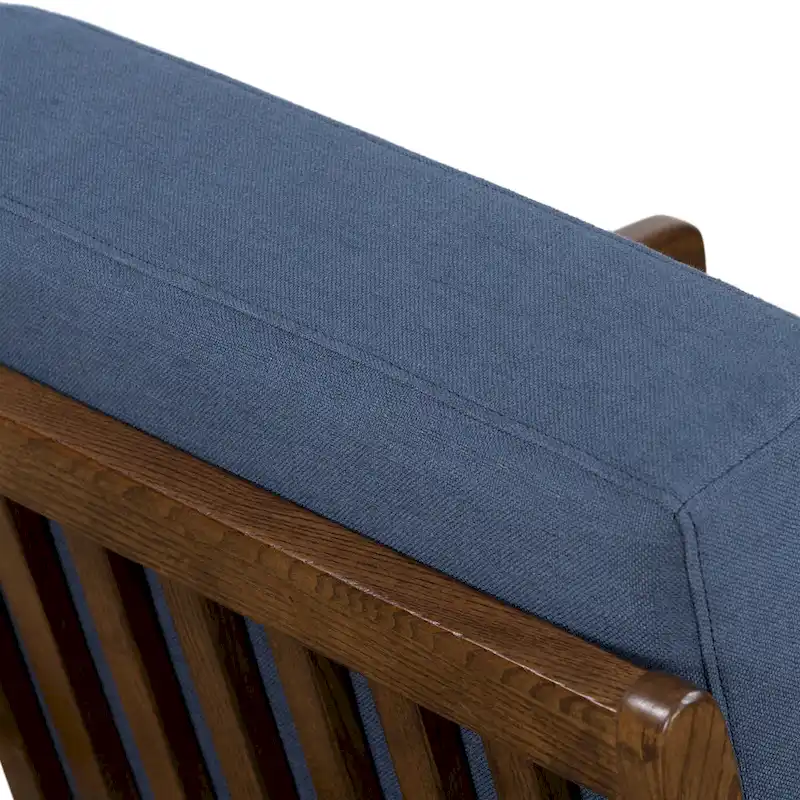 Poly & Bark Verity 25 Fabric Lounge Chair - Solid Wood Frame