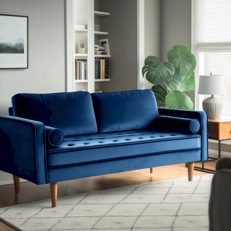 Lando 70 Velvet Square Arm Sofa