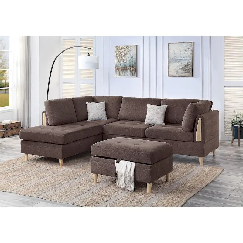 Poundex Furniture Chenille 3 piece Sectional