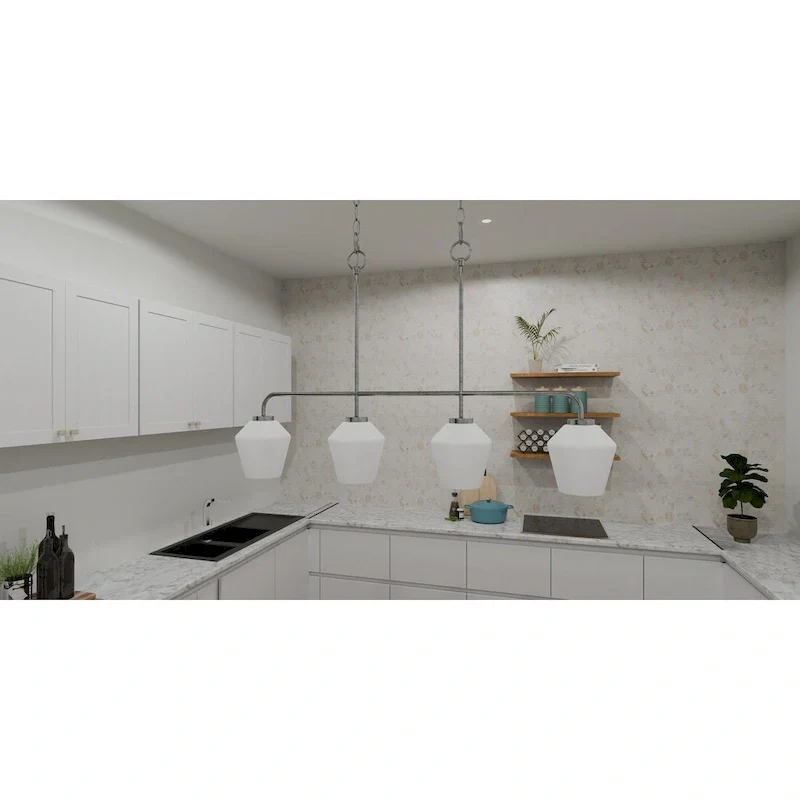 Nielson 4-Light Brushed Nickel Island Light