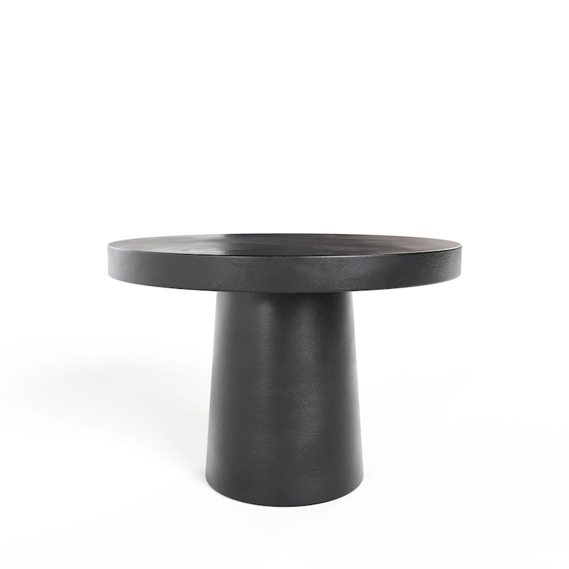 Modrest Desoto Modern Black Concrete Round Dining Table