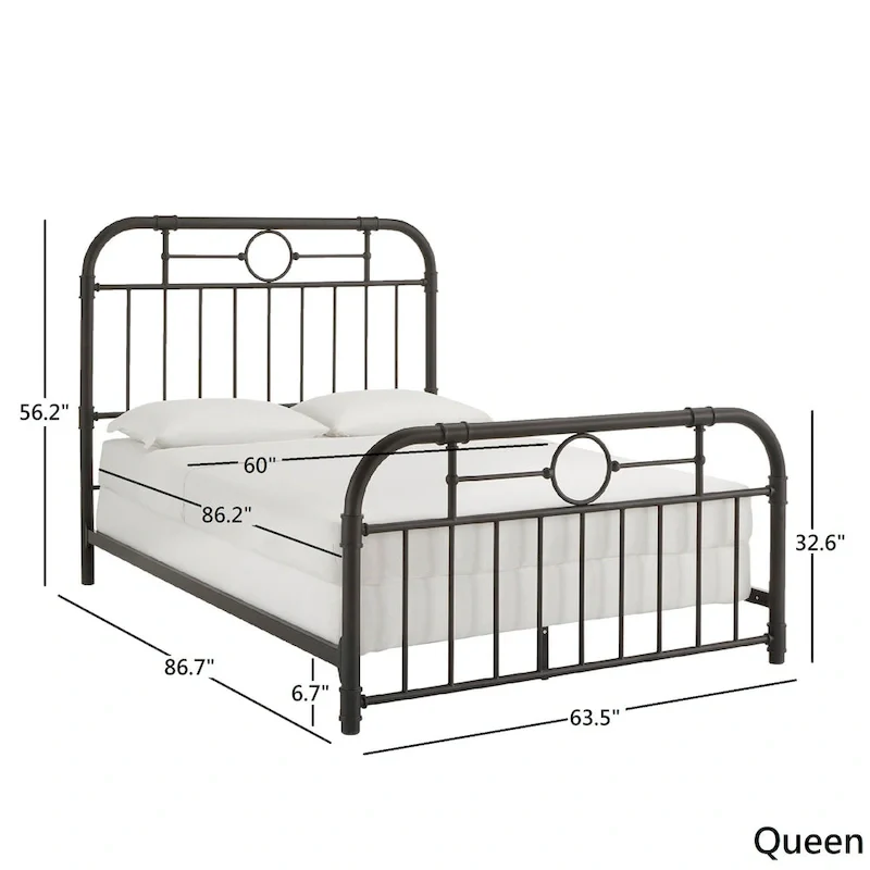 Kendal Black Metal Bed by iNSPIRE Q Classic