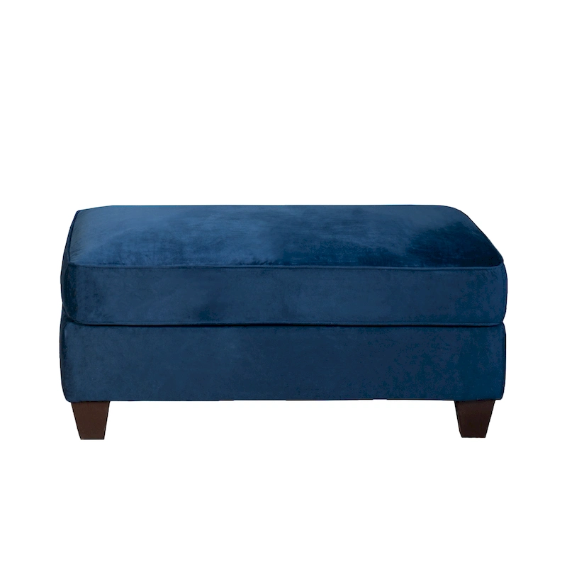 Roundhill Furniture Camero Fabric Cocktail Ottoman in Navy Blue