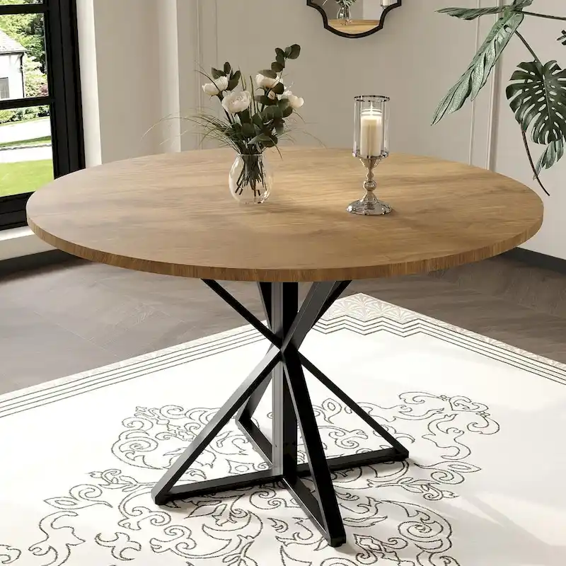 47  Kitchen Round Dining Table, Space Saving - N/A