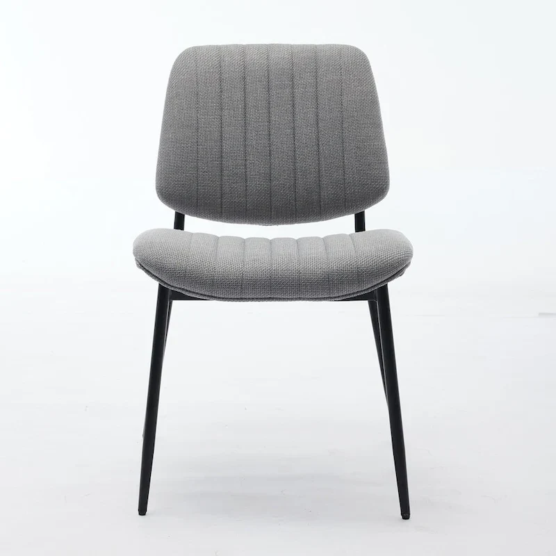 GDFStudio Modern Armless Upholstered Dining Chairs with Metal Legs