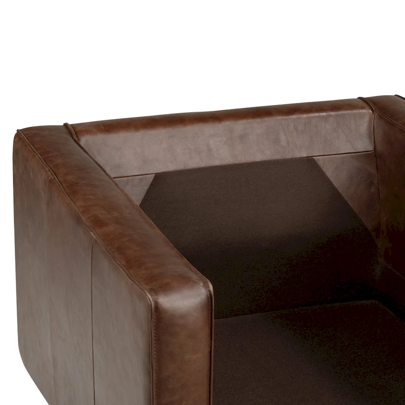 Poly & Bark Mateo Lounge Chair - Full Grain Genuine Italian Leather