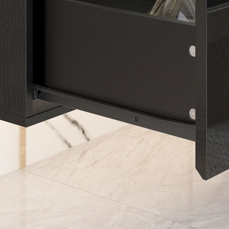 63 TV Stand Hanging TV Consoles Wall TV Cabinet with LED Entertain