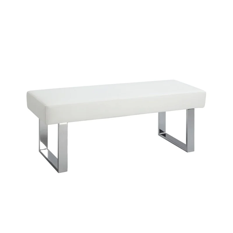 Somette Leah White Dining Bench - Dining Bench