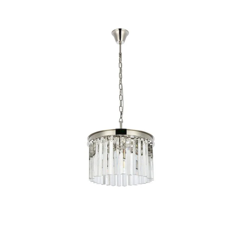 Royce Edge 3-Light Polished Nickel Pendant