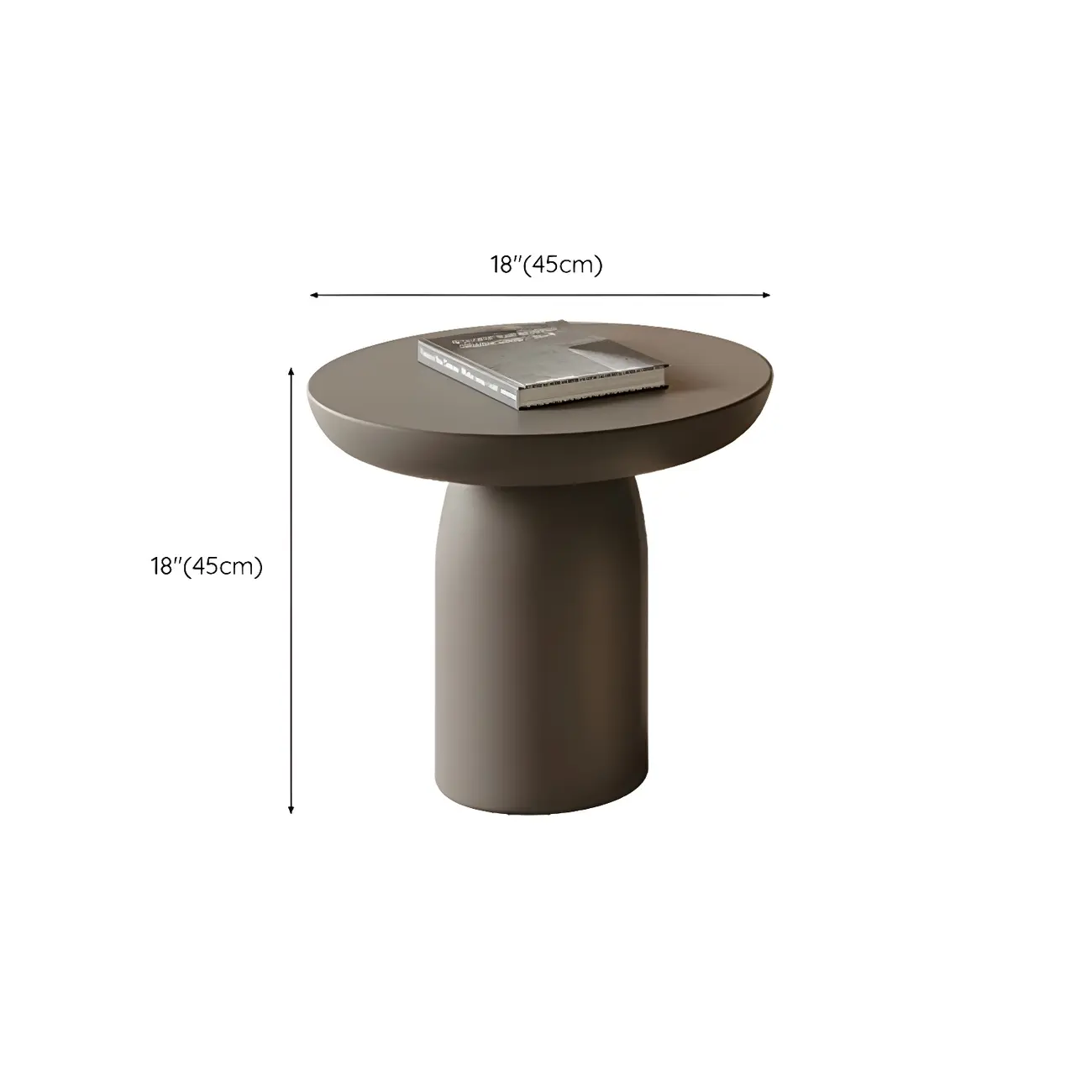 White Sleek Round Wood Drawer Coffee Table