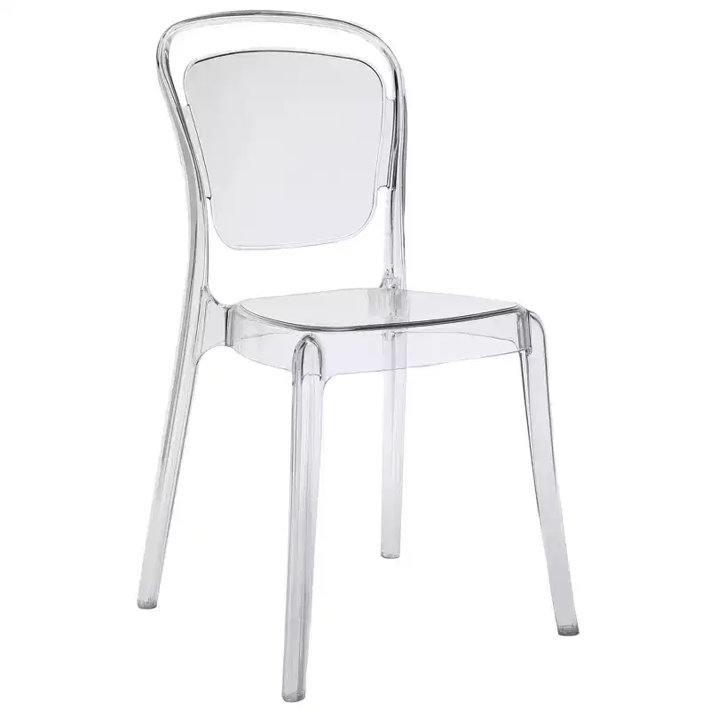 Entreat Dining Side Chair Clear - Modway: Polycarbonate, Spot/Wipe Clean, No Assembly, 330lb Capacity