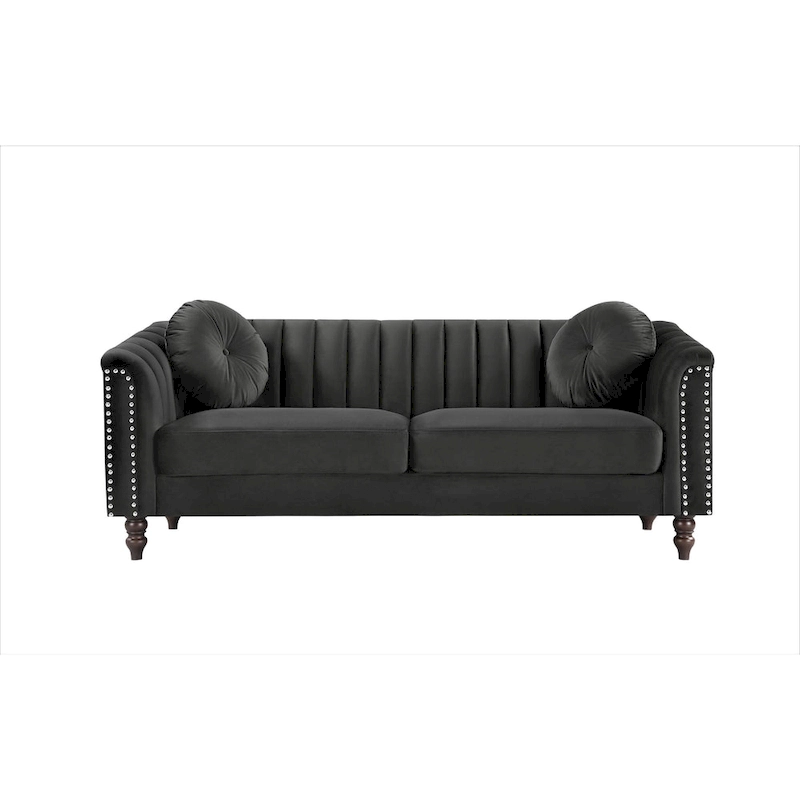 Hills Tufted Back Nailhead 75.2 Sofa