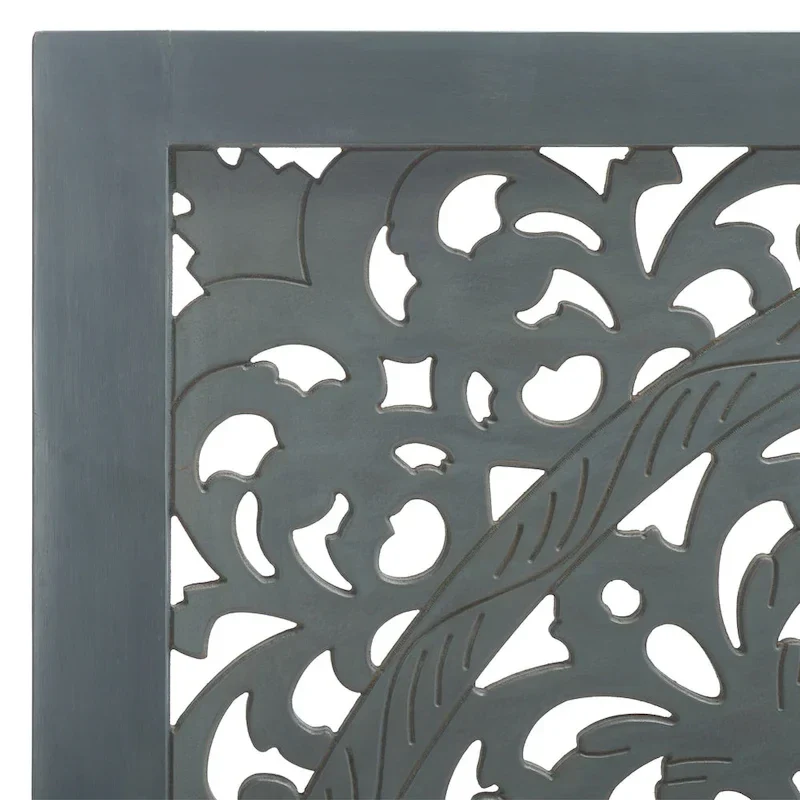 Home Remedy Grey Walnut Cut-Out Pattern Headboard