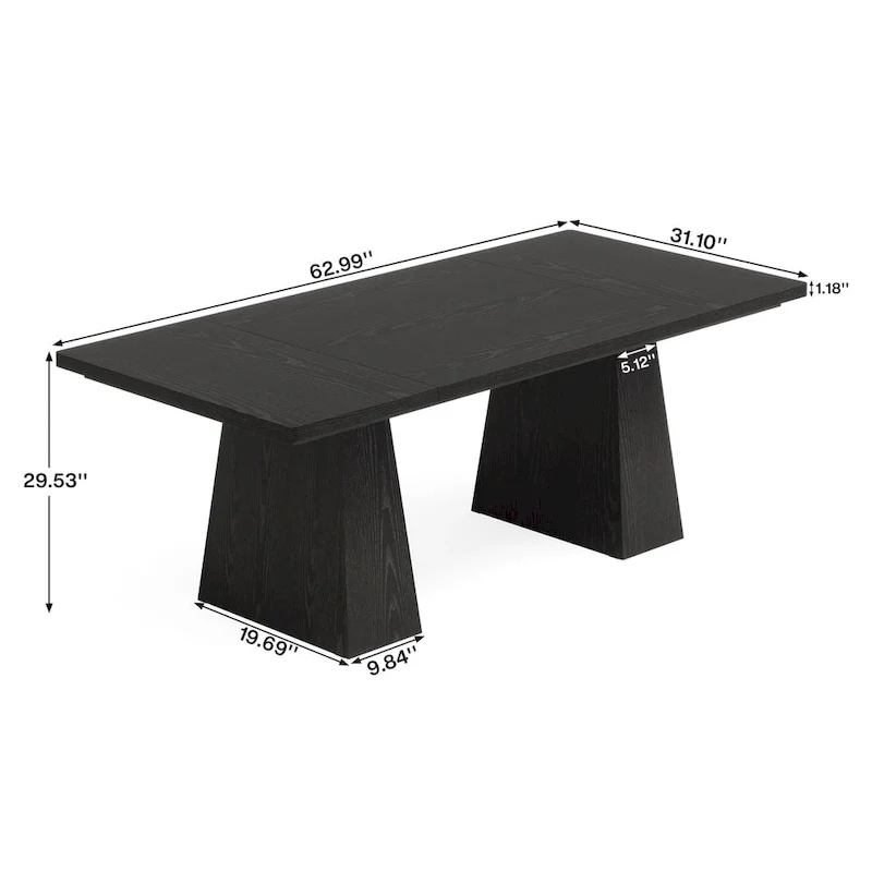 63 Inches  Executive Office Desk Large Computer Conference Table