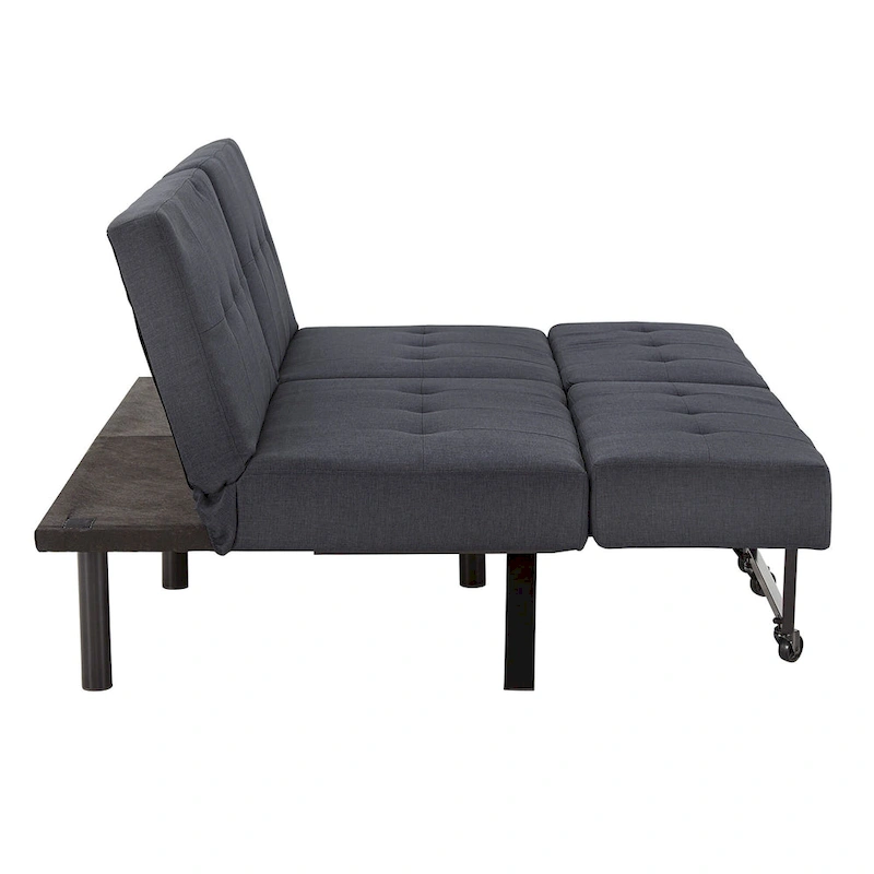 Palatka Full 80 Wide Tufted Fabric Convertible Futon by iNSPIRE Q Classic