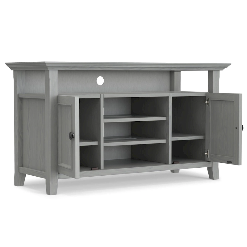 WYNDENHALL Halifax 54 inch Wide Solid Wood Transitional TV Stand - 54 W x 18.9 D x 31.9 H