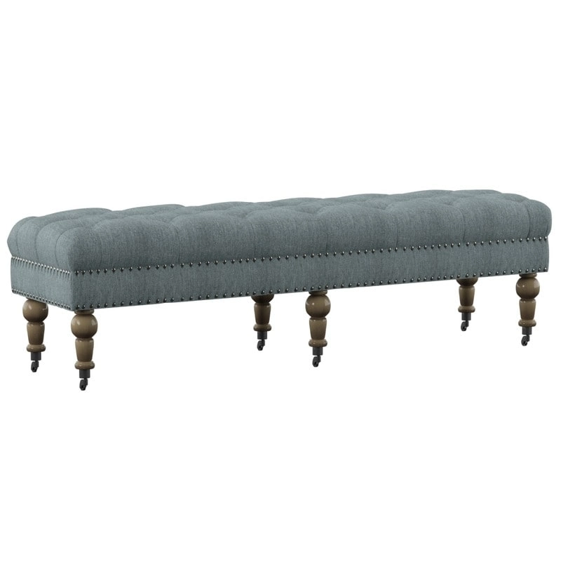 Copper Grove Pereiaslav 62-inch Tufted Light Blue Bench