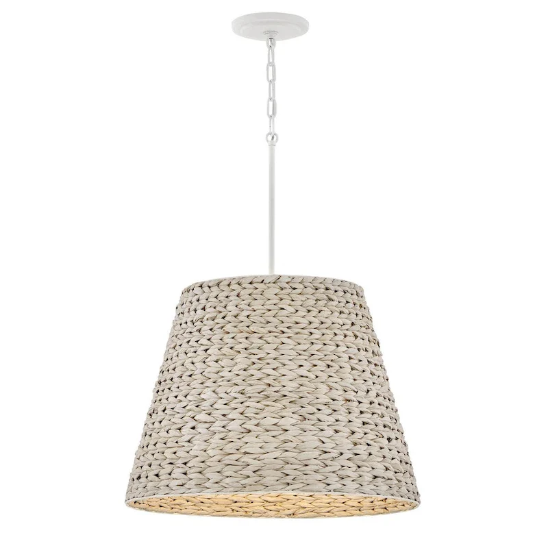 Hinkley Lighting 43224 Seabrook 24  Wide Pendant with Woven Seagrass
