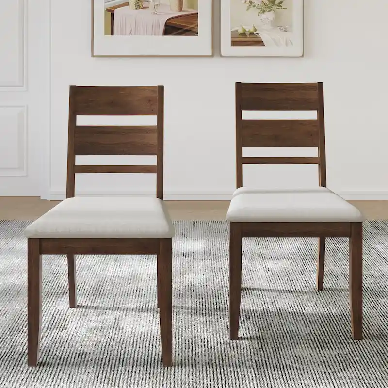 CraftPorch Elegant Wooden Dining Chairs (Set of 2) - N/A