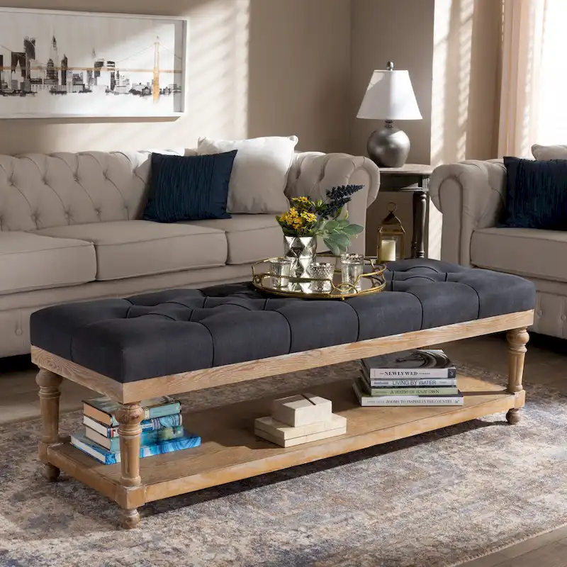 The Gray Barn Windy Ridge Modern and Rustic Storage Bench