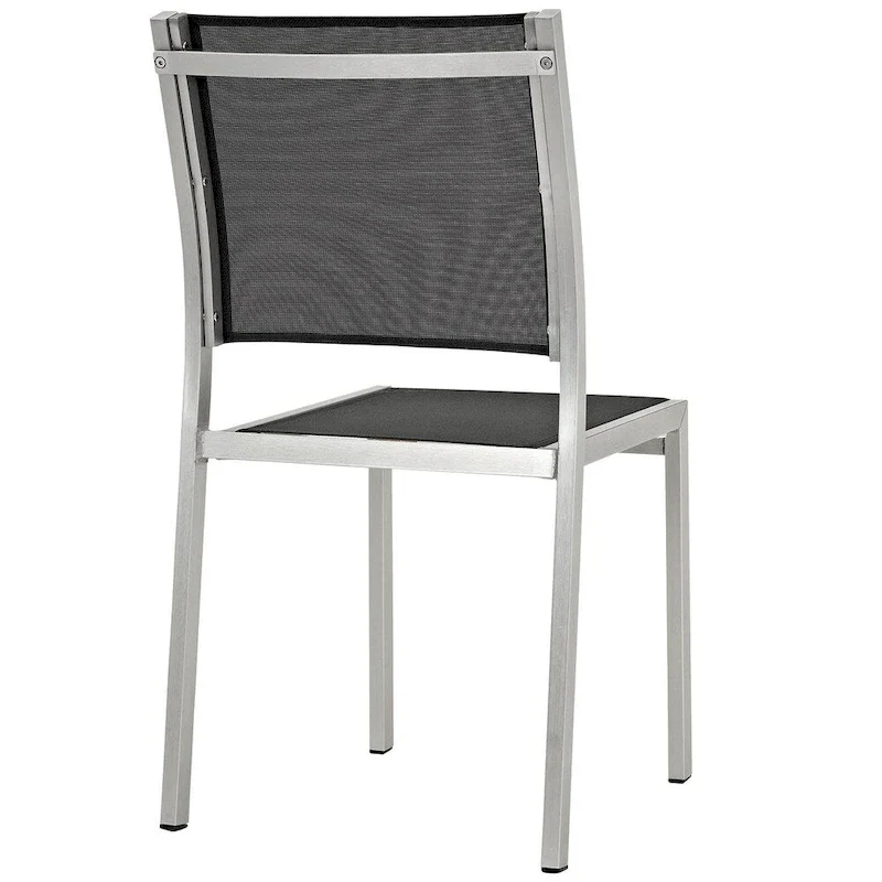 Modway Shore Aluminum Mesh Outdoor Patio Dining Accent Side Chair